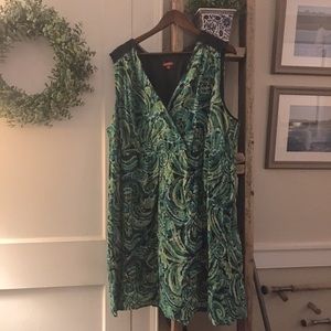 Blue & Green cotton sundress - size 4x